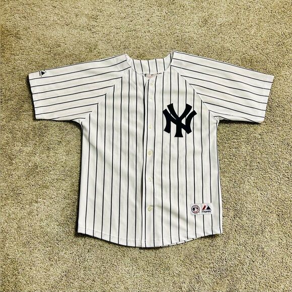 00’s Majestic New York Yankees #13 Alex Rodriguez Jersey Youth size 10/12 - Picture 2 of 9